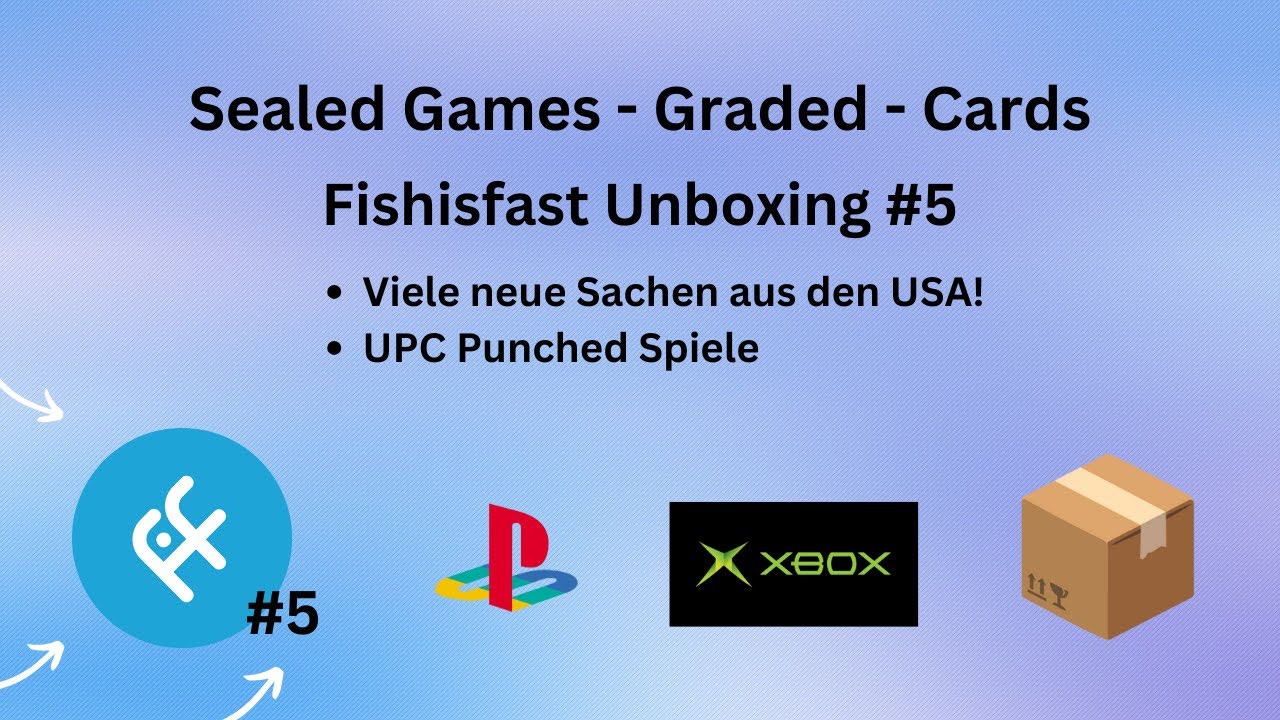 Fishisfast Unboxing #5 - Sealed Games - Graded Games - Cards - Merch - Fishisfast Januar