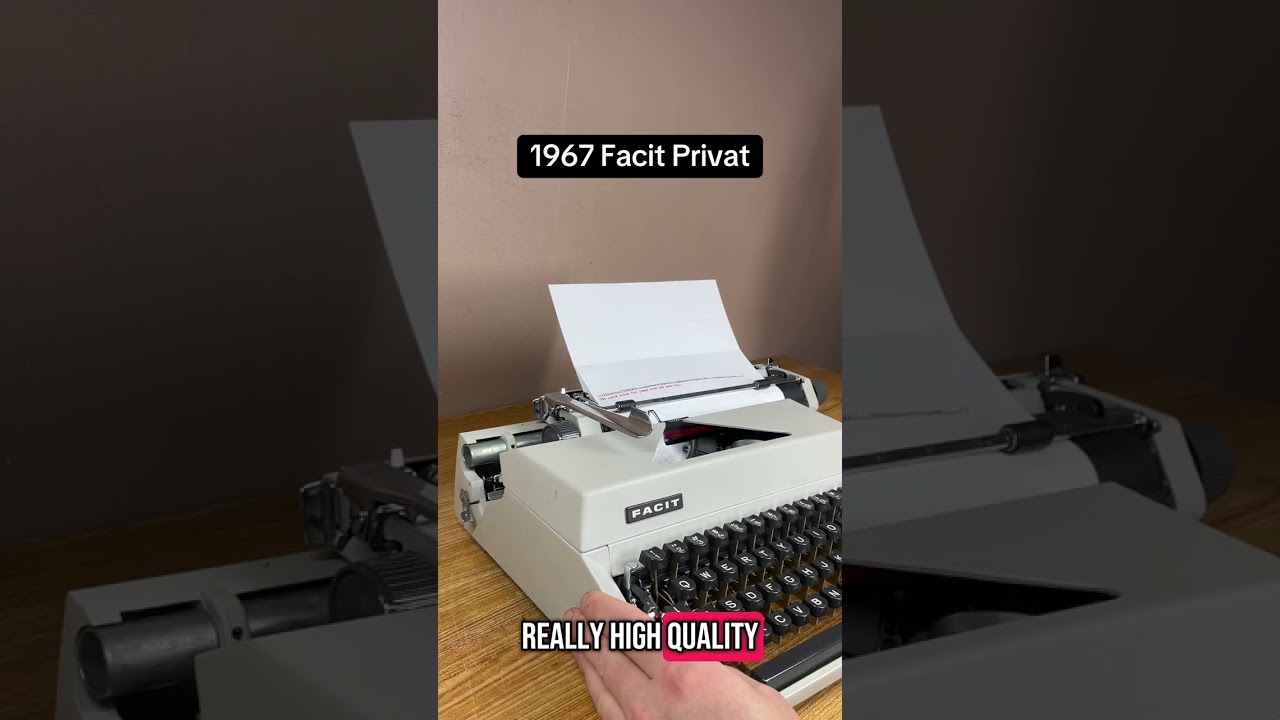 How to use all functions on a 1967 Facit Privat vintage portable typewriter