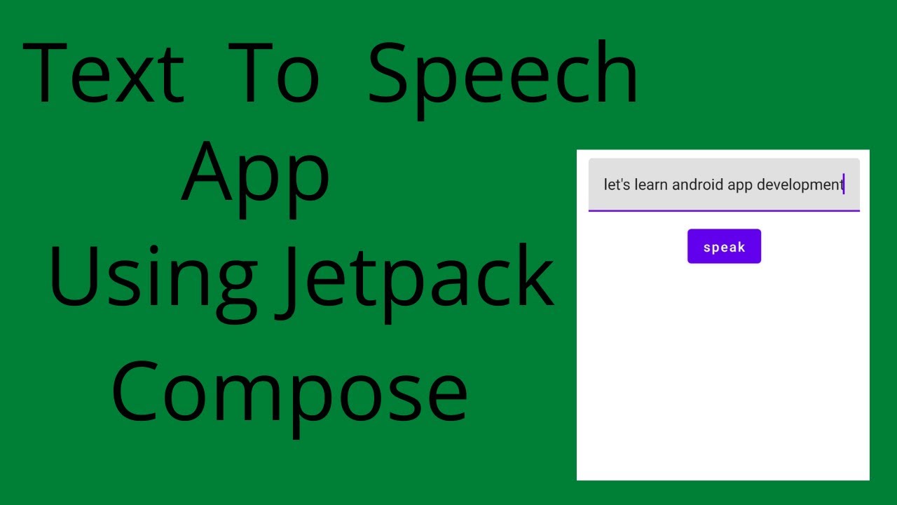 Text To Speech App In Jetpack Compose