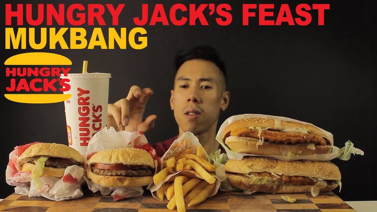 [MUKBANG] HUNGRY JACK'S FEAST! AUSTRALIA'S BURGER KING??