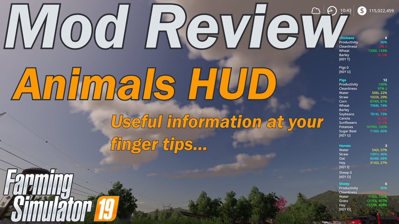 Farming Simulator 19 - Mod Review - Animals HUD