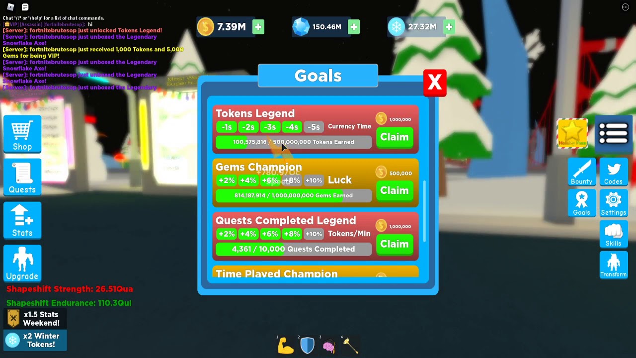 super power fighting sim getting tokens legend
