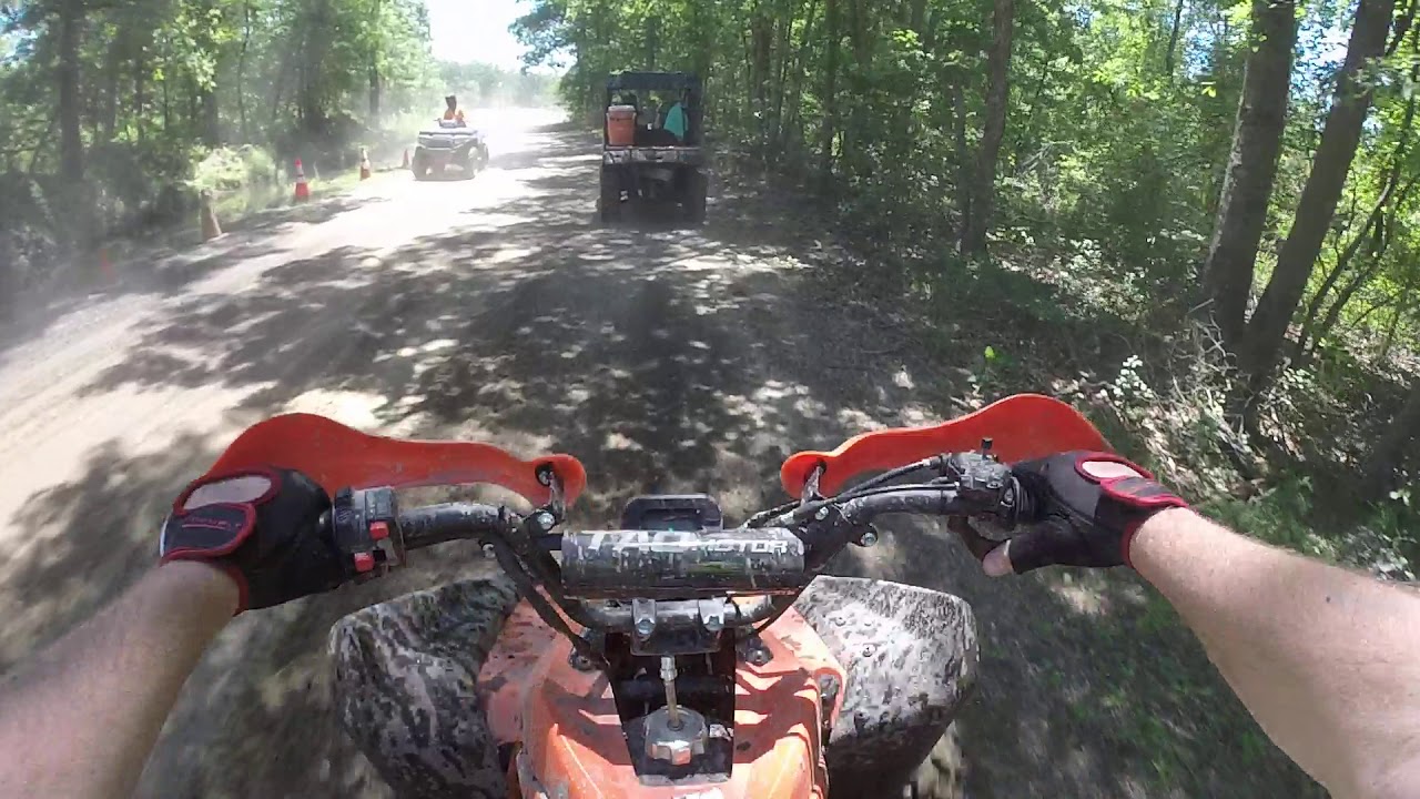 ATV muddy trail riding.  Chineese ATV 