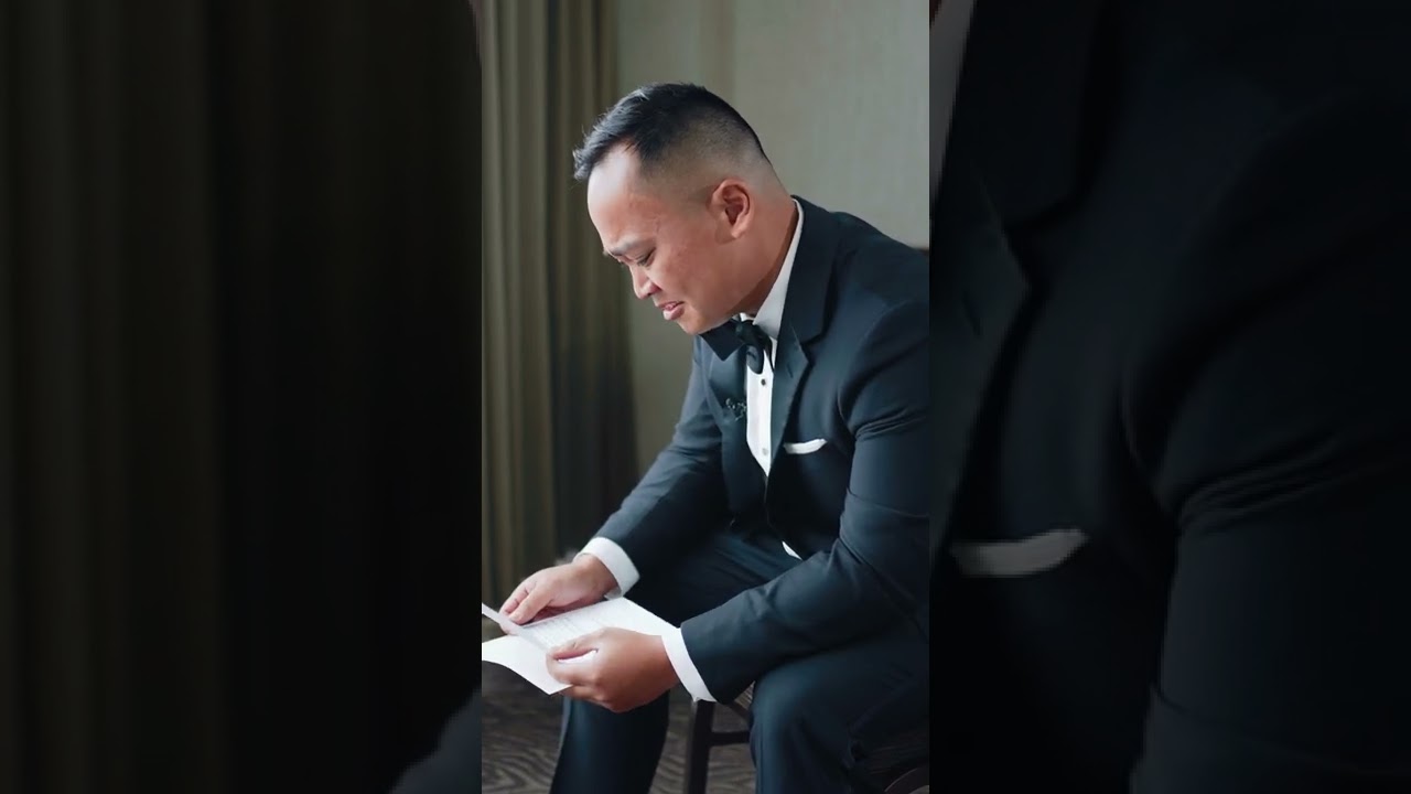 Emotional Letter Reading From the Groom | #shorts #weddingvideo #weddingshort