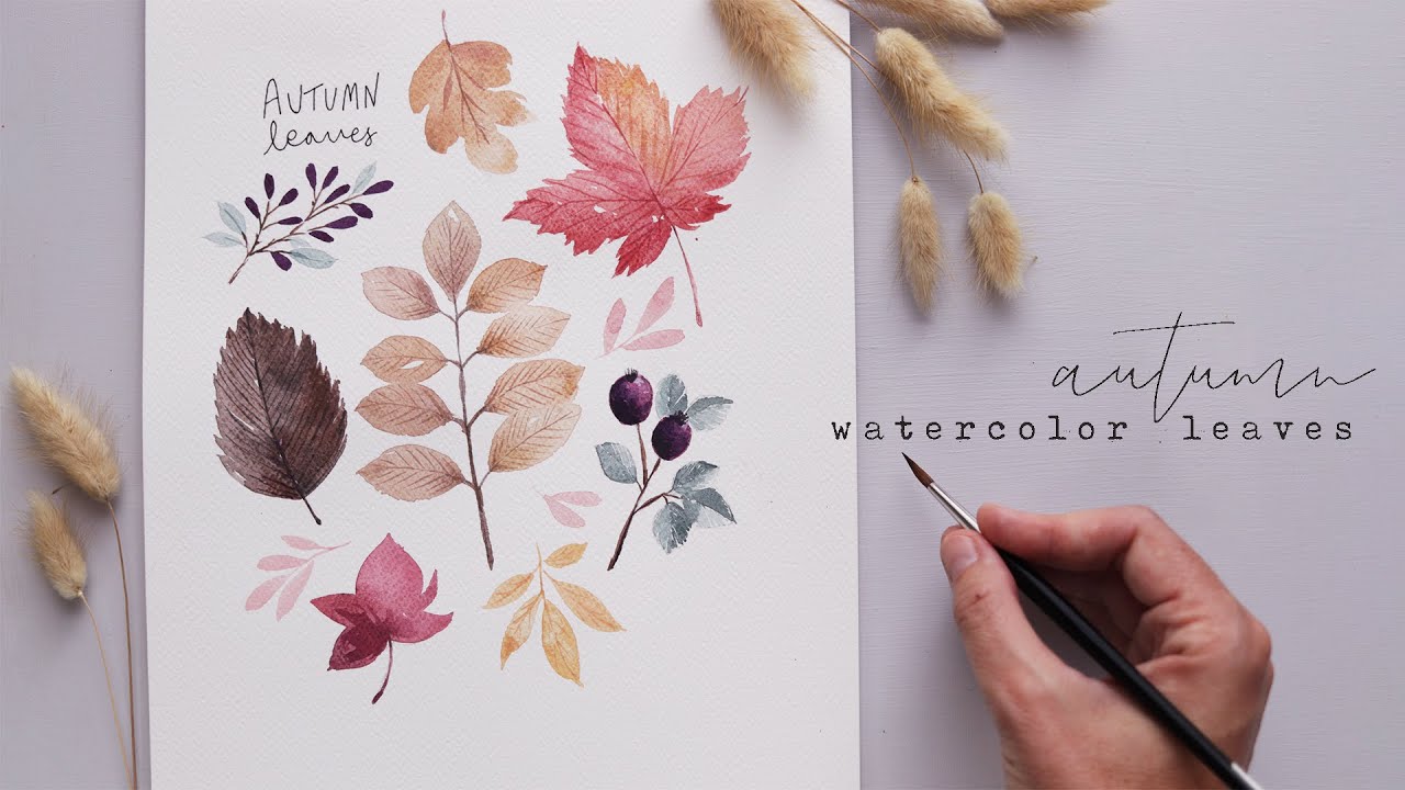 Every Watercolor Leaf You’ll Ever Need AUTUMN EDITION