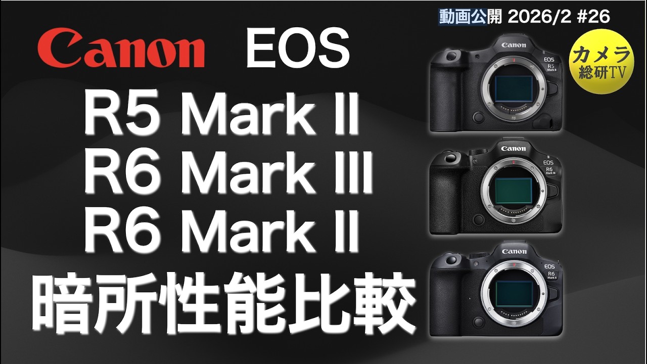 Canon EOS R5m2 R6m3 R6m2 暗所性能比較 #26