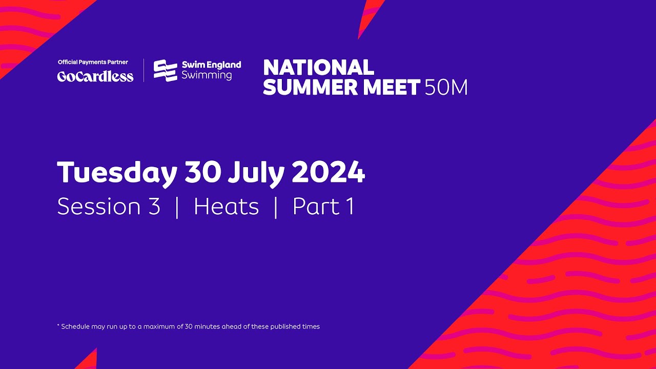 GoCardless Swim England National Summer Meet 2024 (50m) - Session 3 Heats - Part 1 08:30