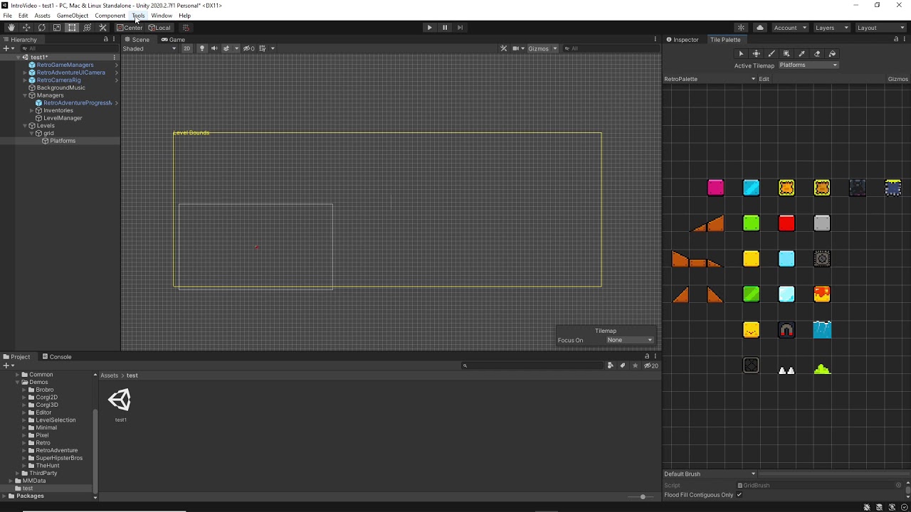 Add a Grid and Tilemap to Unity 2D (part 1 in this series)