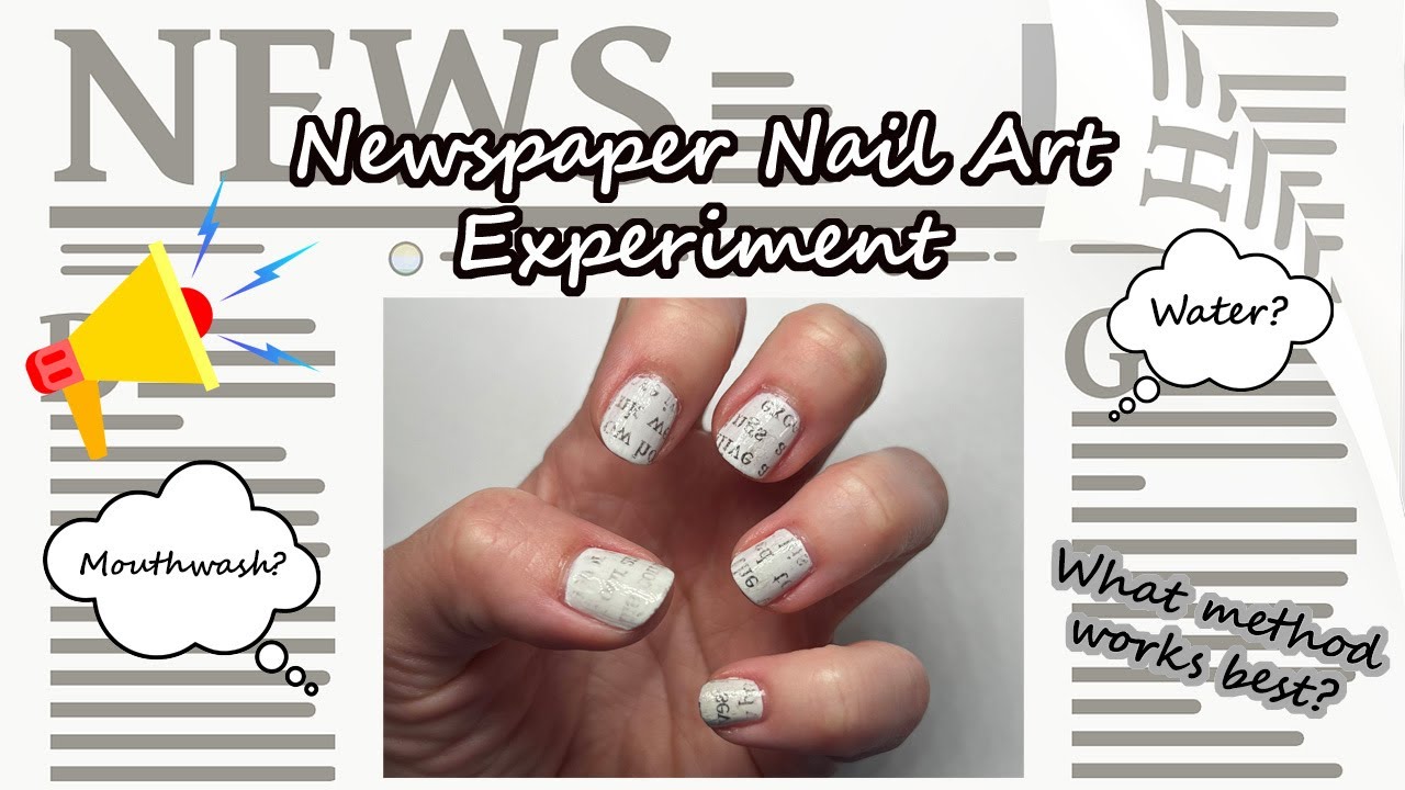 Newspaper Nail Art Experiment