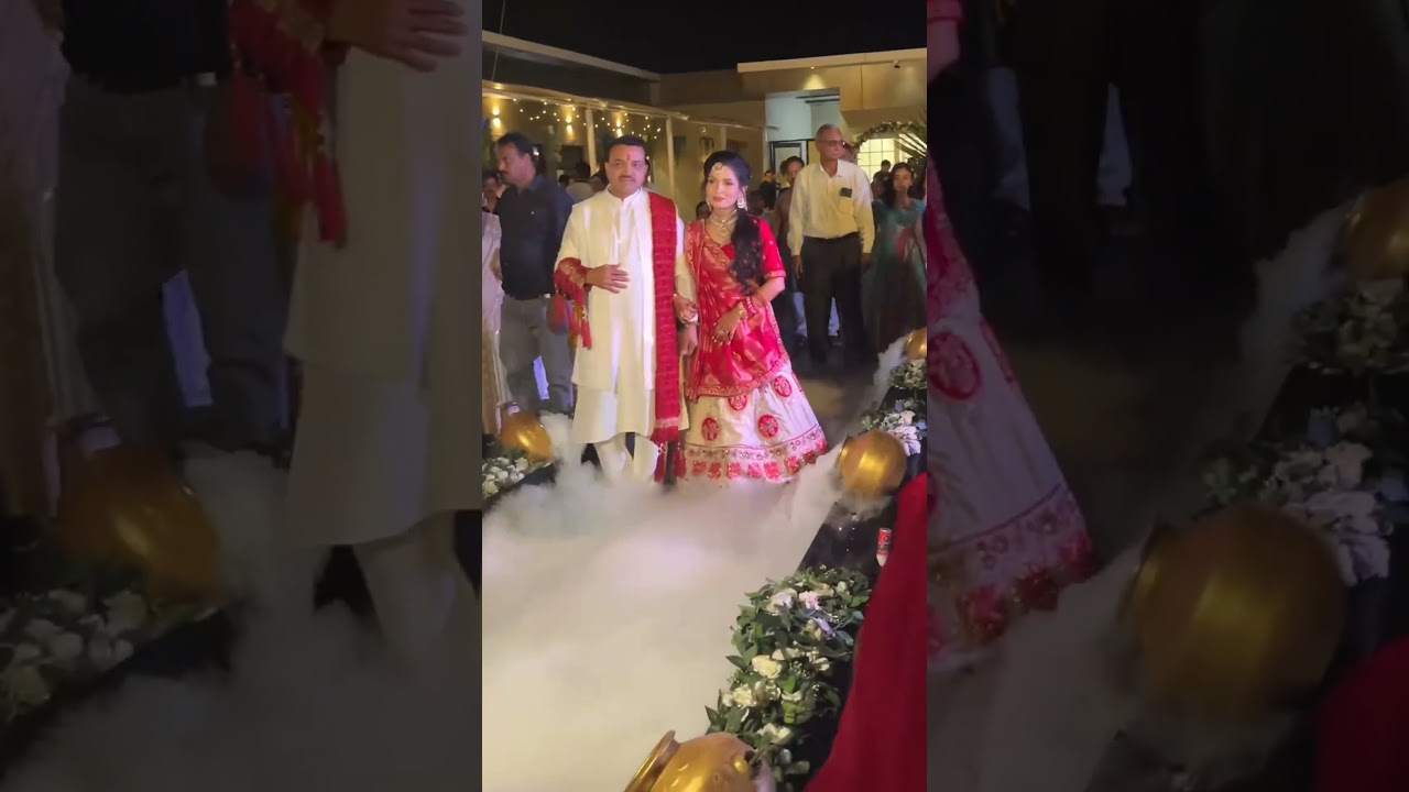 25th wedding anniversary Entry ❤️#viralshort #youtubeshorts #trending #couple #entry #silverjubilee