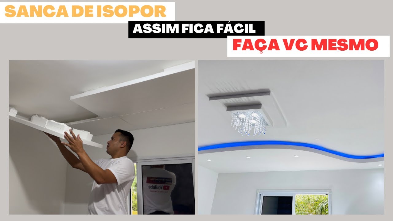 Como fazer sua sanca de isopor gastando pouco/ideia genial para decorar sua casa
