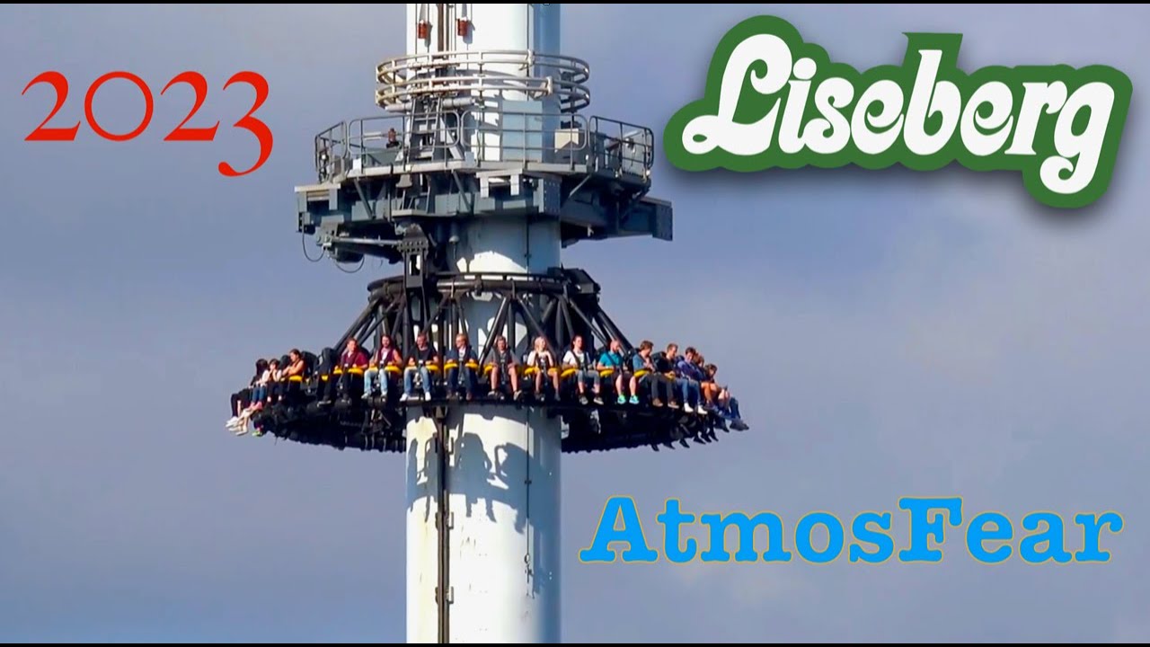 AtmosFear freefall tower (offride) in Liseberg 2023 | Liseberg park Gothenburg 2023
