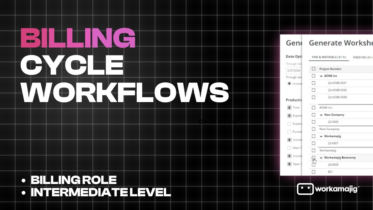 Billing Cycle Workflows | Billing Role, Intermediate Level