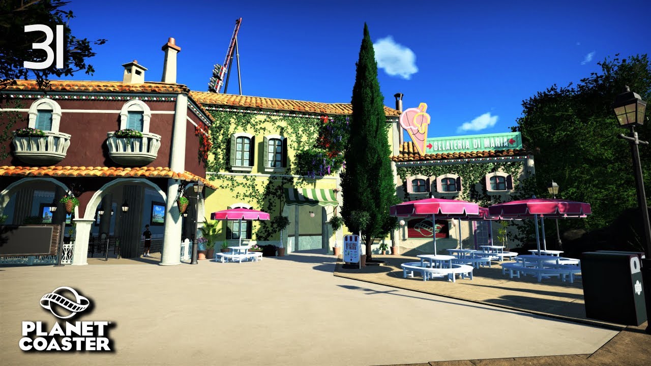 Planet Coaster | Adventure World 🌍 | Ep.31 Italy - Gelateria Shop & Finish Shuttle Loop