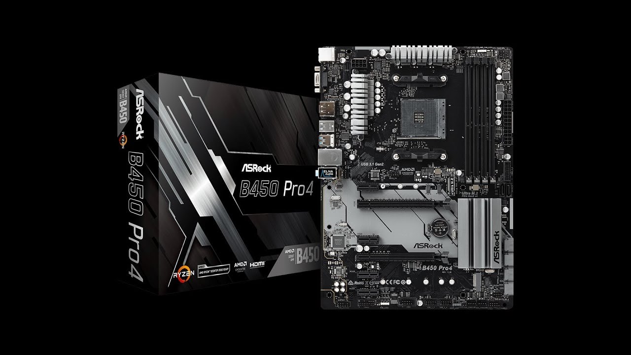 ASRock B450 Pro4  Motherboard Unboxing and Overview