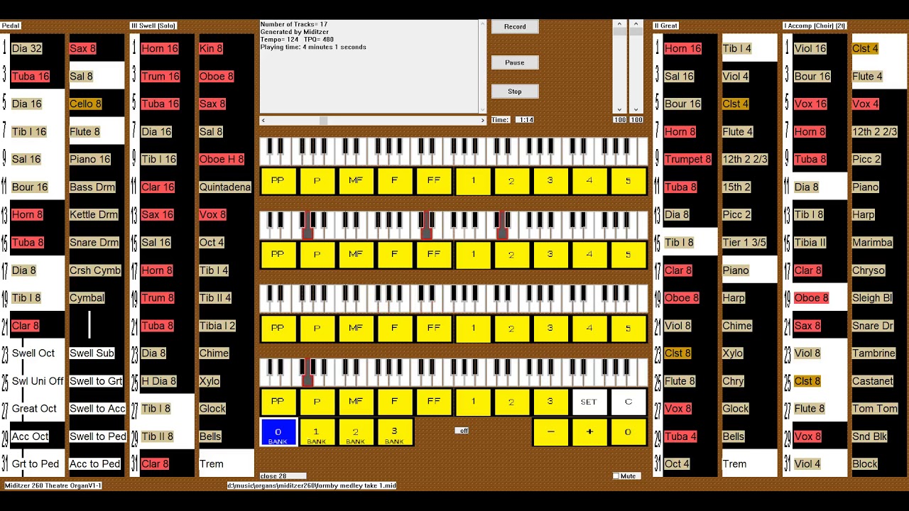 eplayOrgan Formby Medley 260