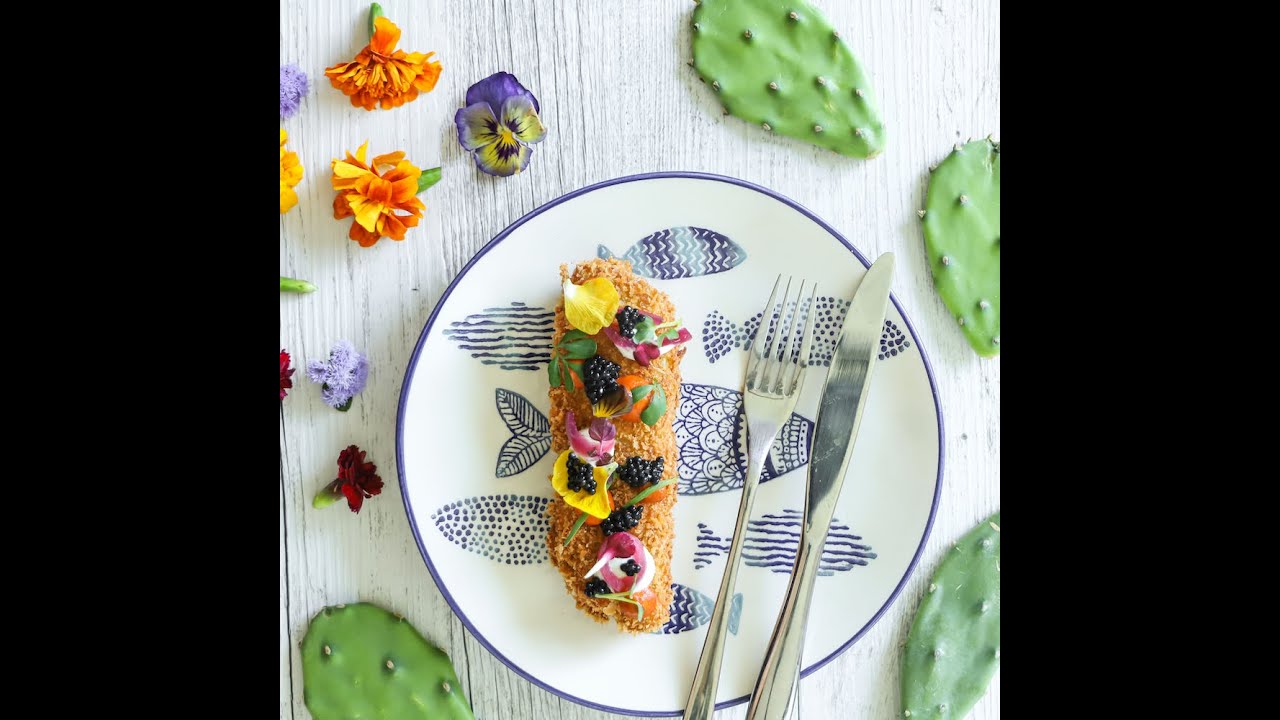 Pala del fico d'India fritta, salsa di datterini e caprino | Ricetta Goormet | Chef Deg Saporie