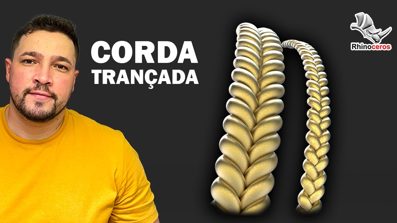 Aprenda a Criar Corda Trançada no Rhinoceros 3D Passo a Passo