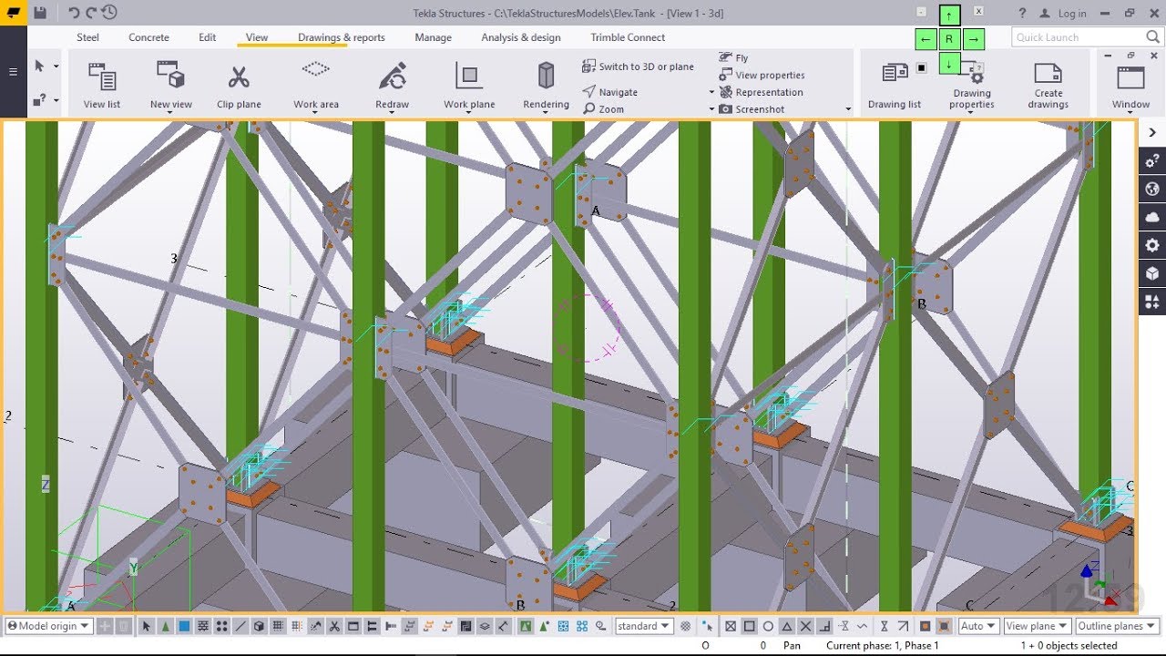 How to Create and Brace Tank Tower | Tekla Structures