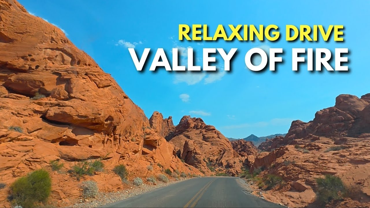 Peaceful Scenic Drive Through Valley of Fire, Nevada | 4K