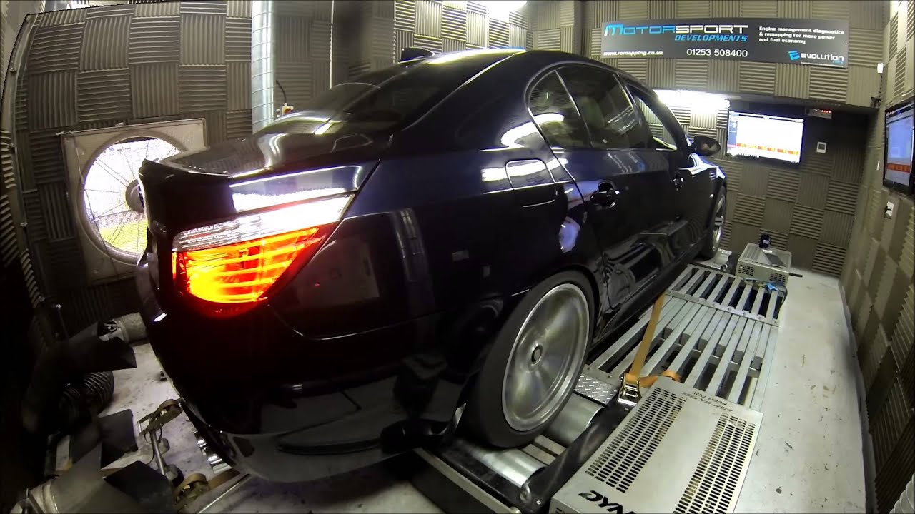 BMW M5 V10 On the Dyno at Motorsport Developments In Blackpool Lancashire
