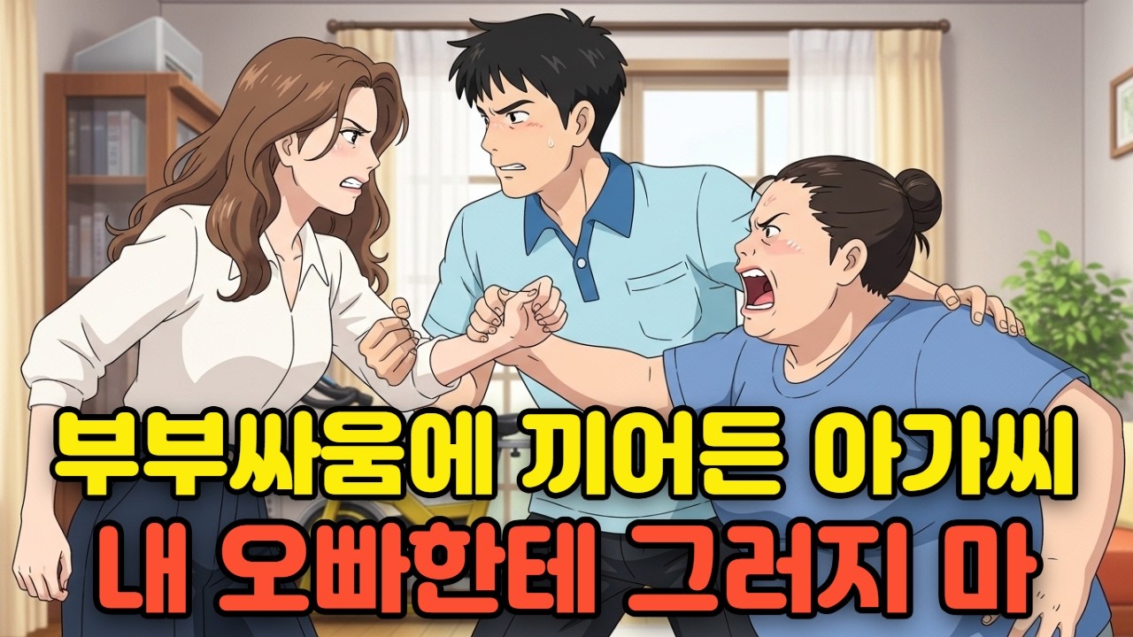 부부싸움에 끼어든 아가씨 내 오빠한테 그러지 마