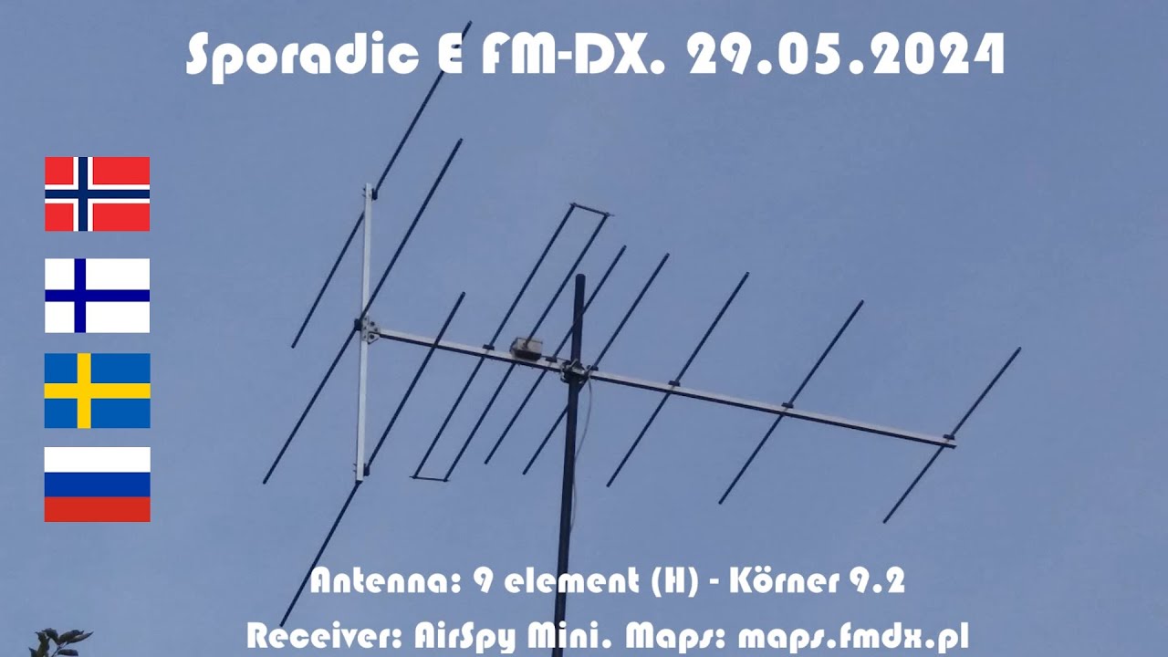 Sporadic E FM-DX, May 29, 2024 (NOR, FIN, S, RUS)