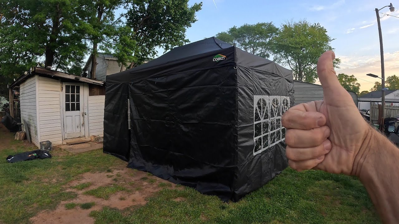 COBIZI 10x15 Pop up Canopy Tent & Sidewalls - Setup/Review