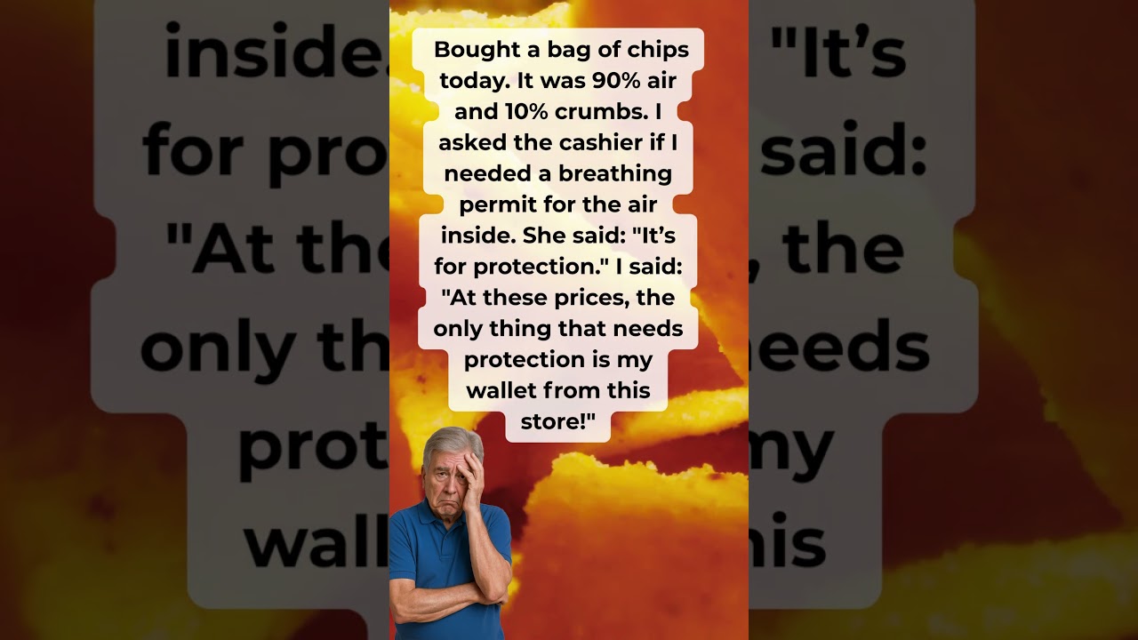 Paying For Air?! The Truth About Potato Chips! 🥔💨 #shorts #funny #grandpa