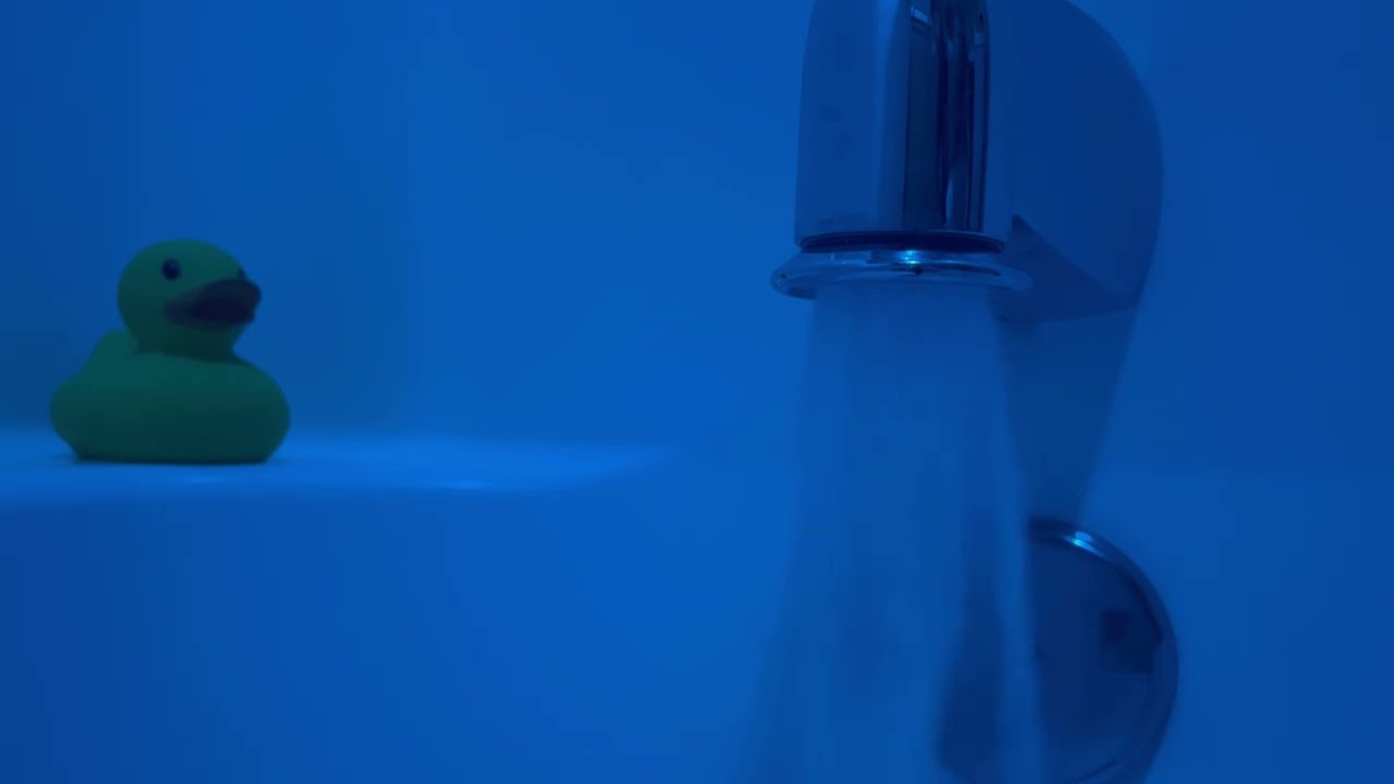 12 Hours Bathtub Running - Fun Lighting and Ducky - Soothing Sounds for Sleep 😴