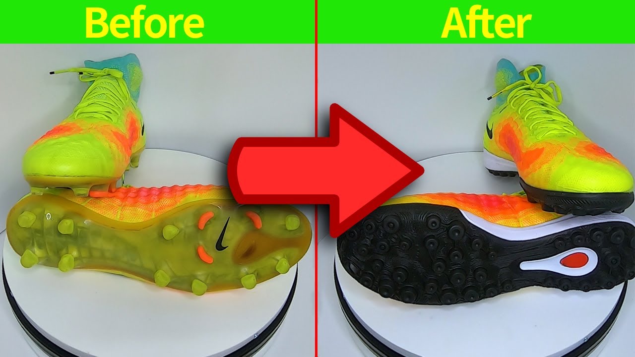 How to change the soles of soccer shoes and reduce the length by 10mm - Nike Magista Obra II FG