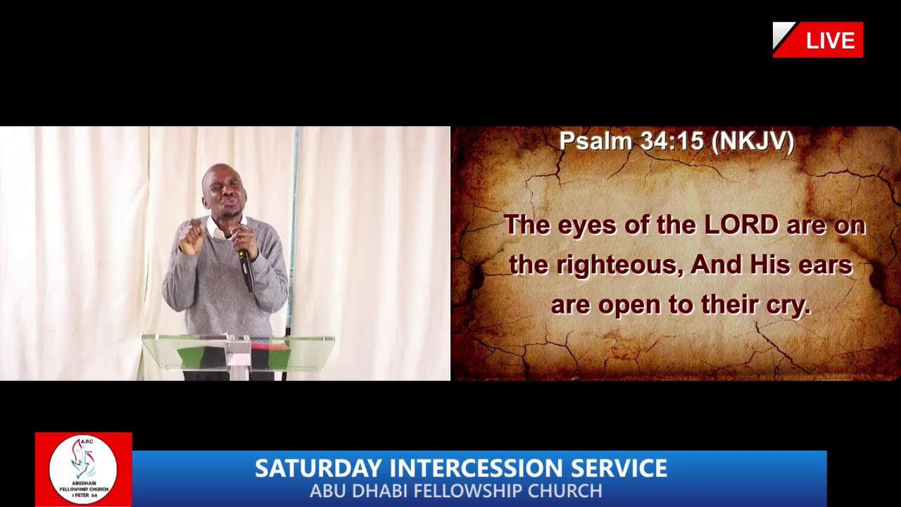 SATURDAY INTERCESSION SERVICE