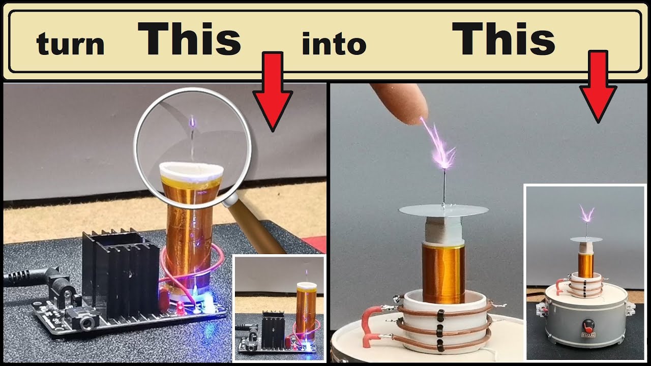 How to turn mini Tesla Coil from Aliexpress into a Real Powerful SSTC with big spark