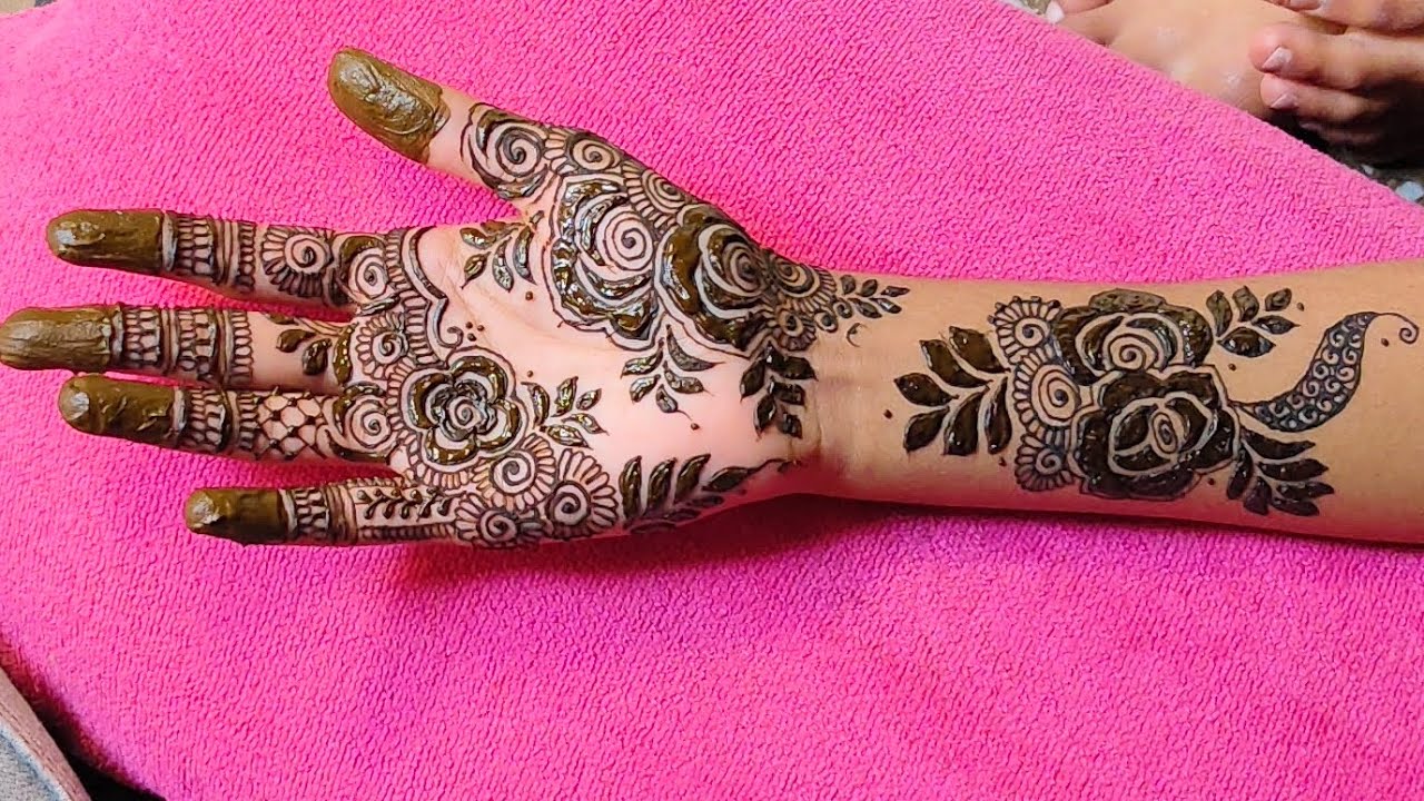 Mahashivratri🛕Special Front Hand Mehndi Design |Sayma's mehndi design #treading #mahashivratri #easy