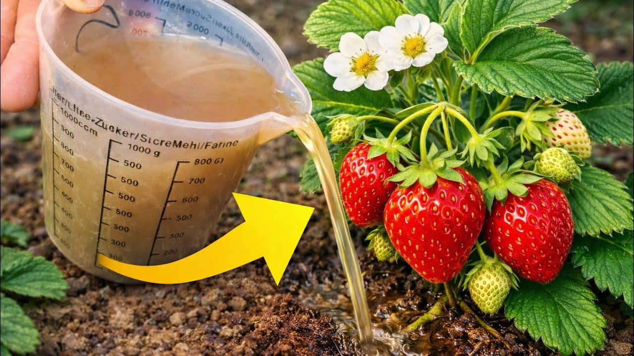 🍓 Подкармливайте свою клубнику таким образом весной, и она даст БЕЗУМНЫЙ урожай! Практически бесплат