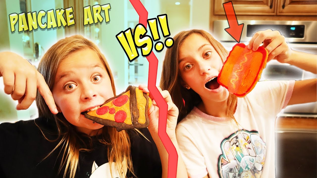 SISTER TELEPATHY PANCAKE ART CHALLENGE!!