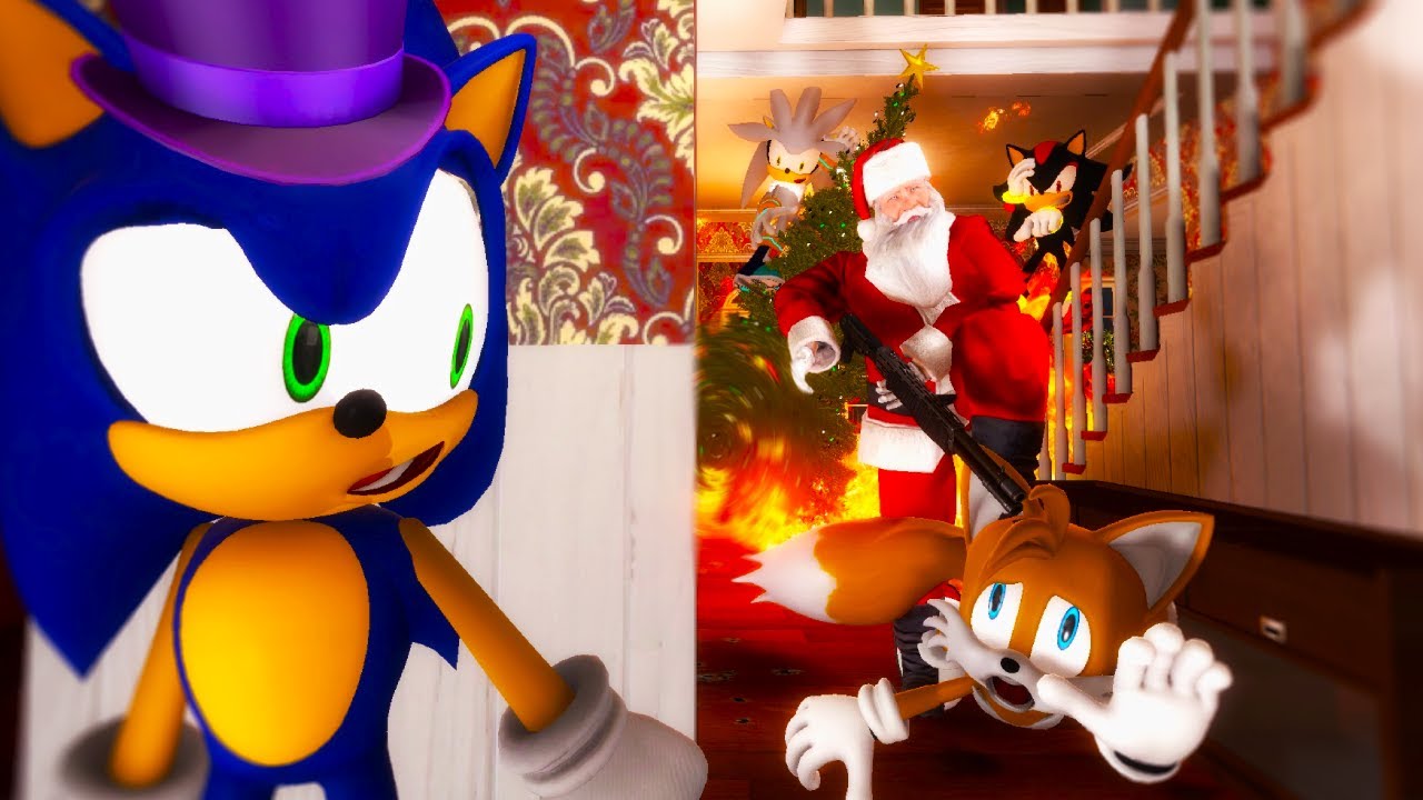 SONIC y sus AMIGOS ESCAPAN de SANTA CLAUS en NAVIDAD 🎄🎅🏻
