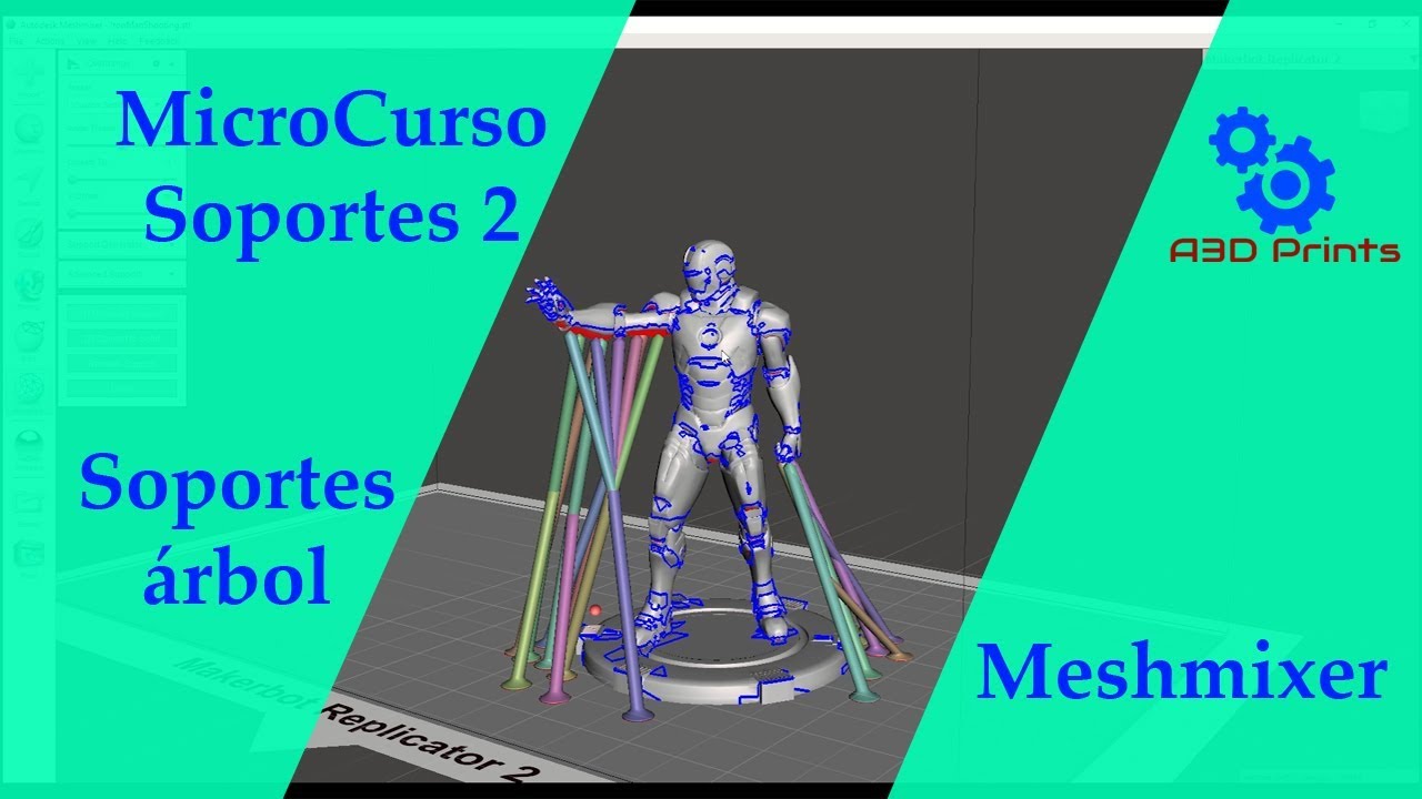 Micro Curso Soportes de árbol | Soportes Meshmixer | Soportes perfectos y faciles