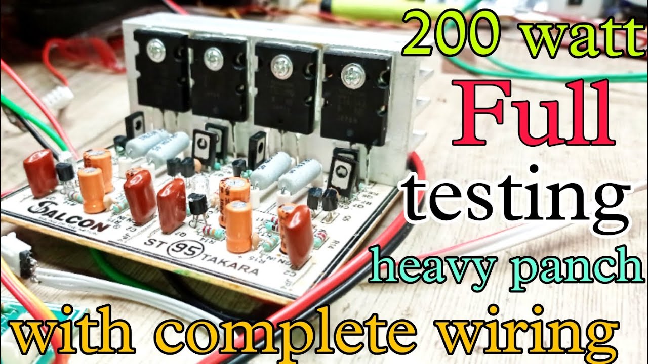 TTC 5200,TTA 1943 200 watt amplifier testing with wiring heavy// amplifier board testing wiring 2023