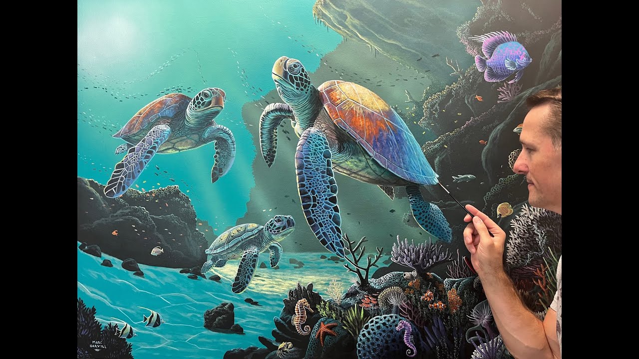 #113 Coral Symphony of Color | Acrylic Painting Tutorial | Marc Harvill Art