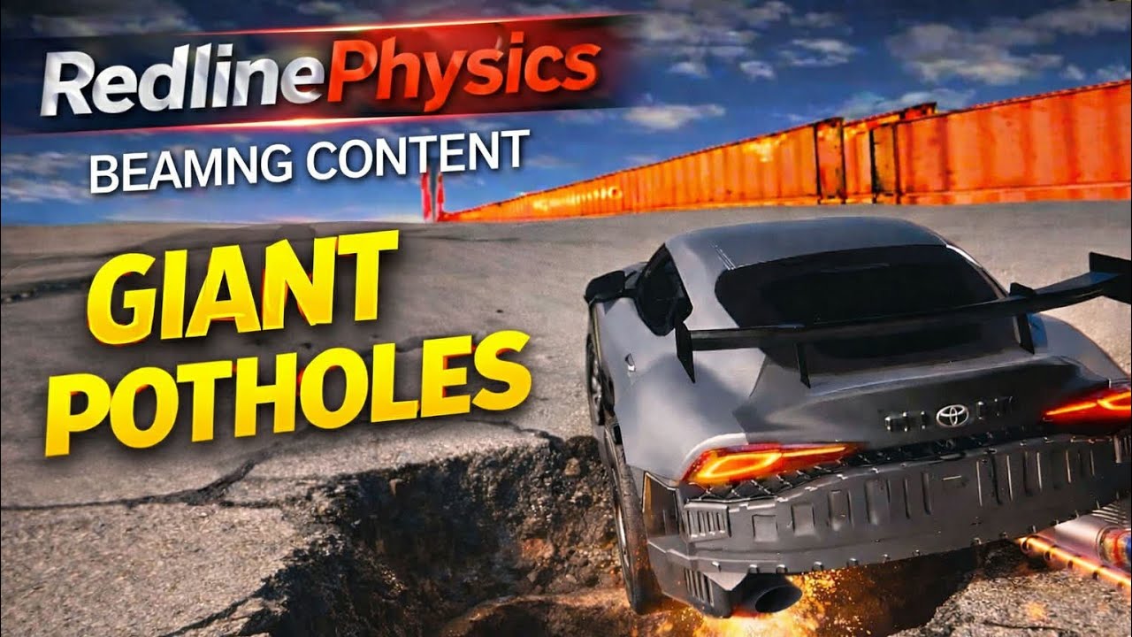 Giant Potholes #1 vs Fastes Cars | BeamNG.Drive