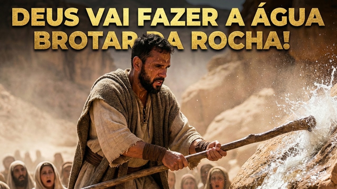 O TEU DEUS vai FAZER a ÁGUA BROTAR DA ROCHA! no DESERTO você NÃO MORRERÁ de SEDE | Êx 17 - 20