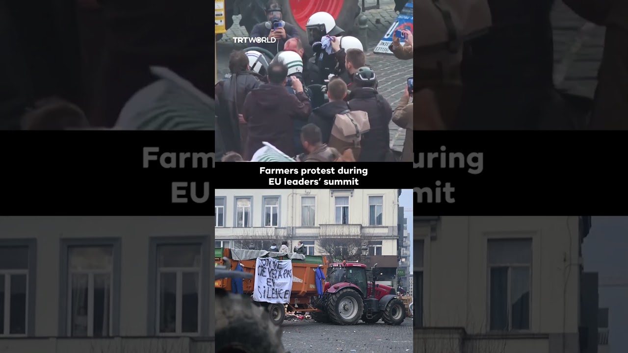 European farmers hold protests in Brussels