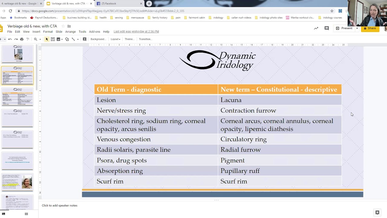 old vs new iridology language