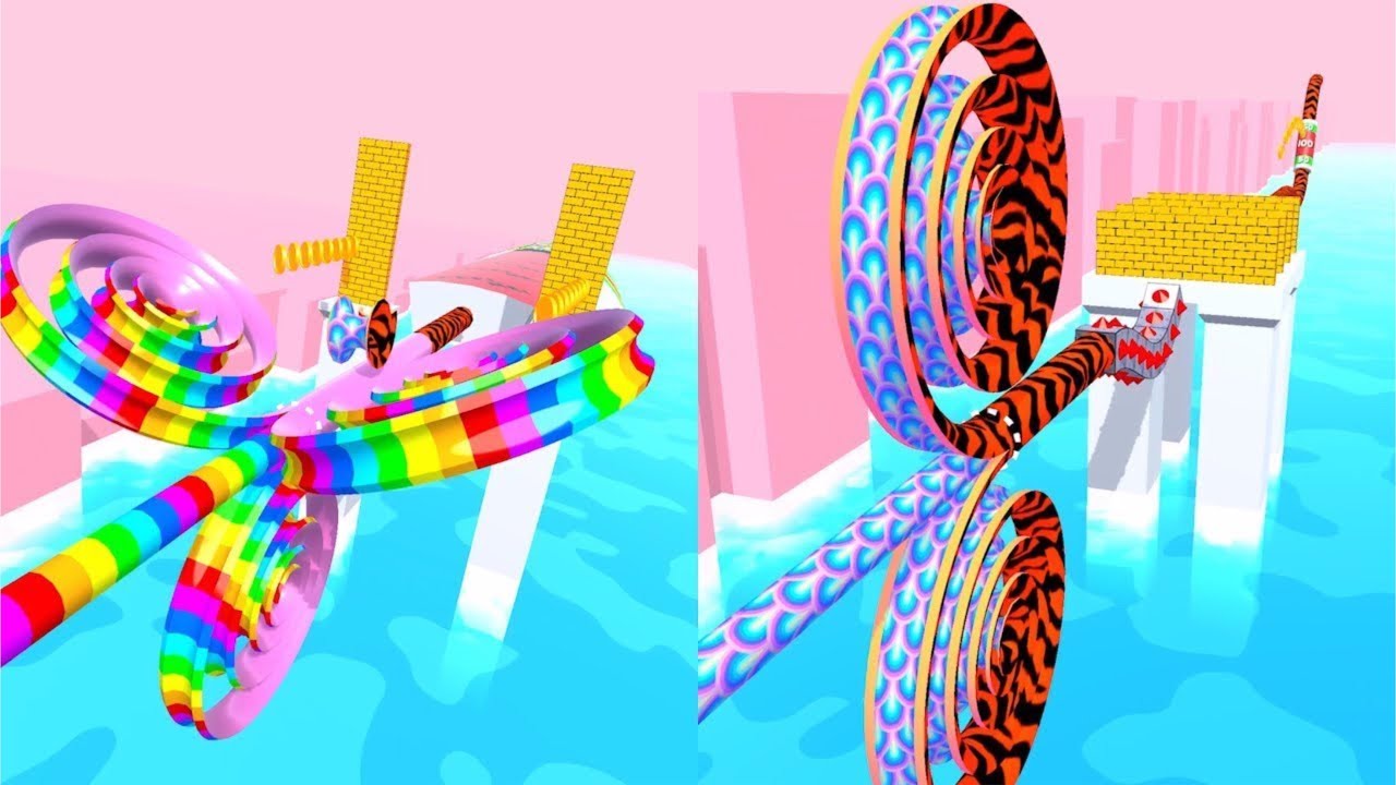 Spiral Rider! Very Satisfying And Relaxing ASMR Slicing Game