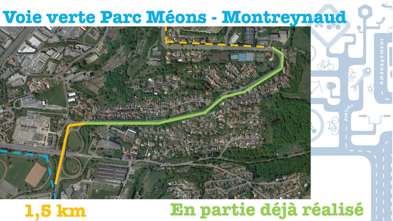 Voie verte Parc M&eacute;ons - Quartier Montreynaud