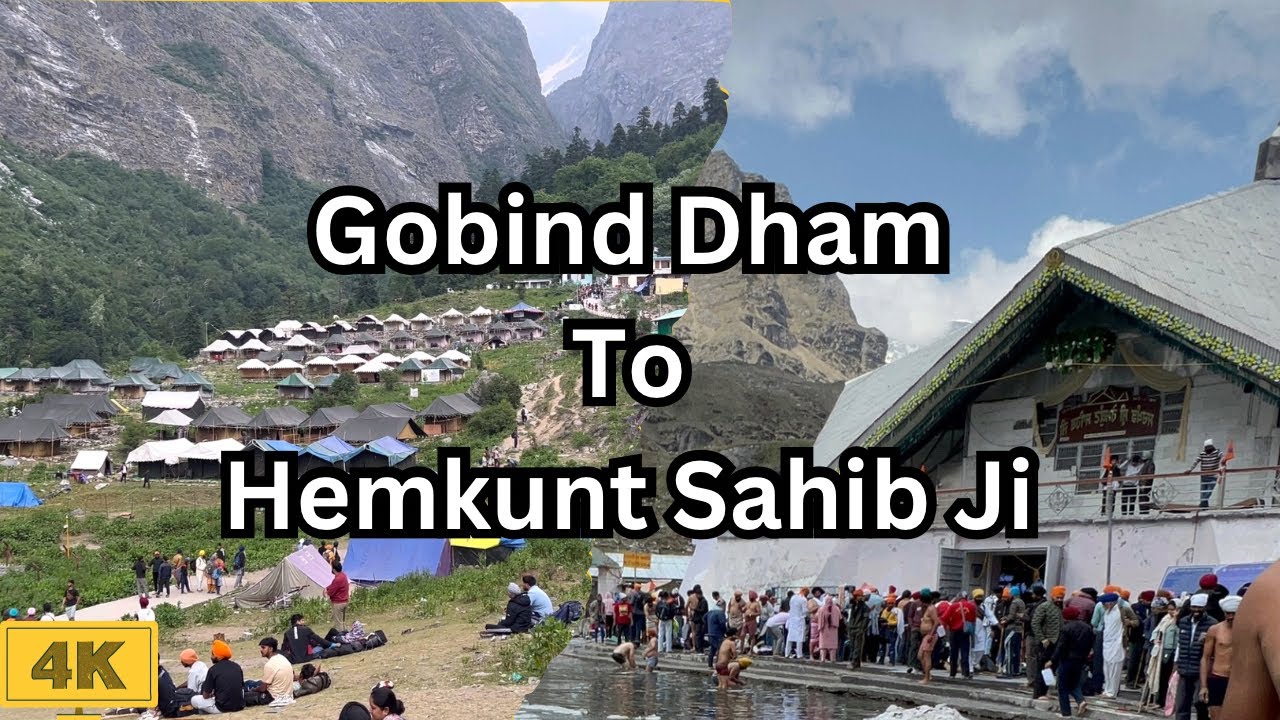 Yatra shri Hemkunt Sahib ji From Gobind Dham. Full trek Walking video in 4k resolution.