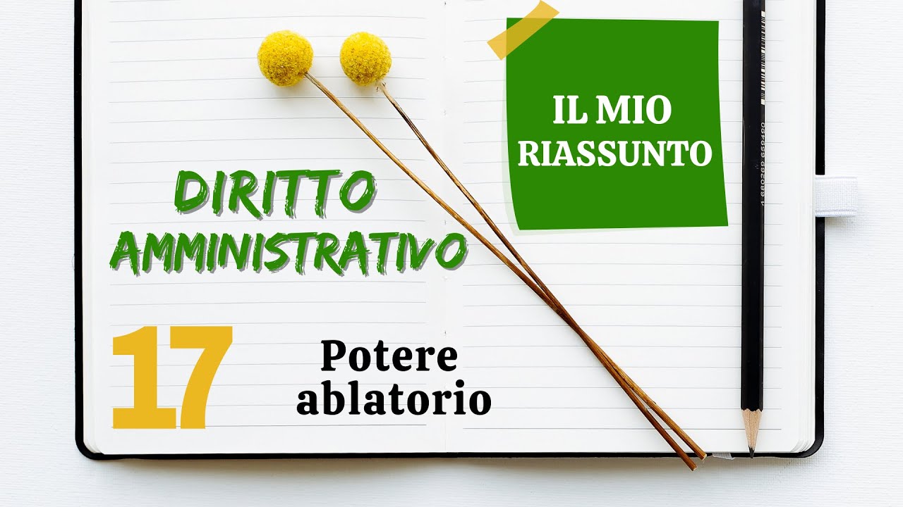 Diritto Amministrativo - Capitolo 17: potere ablatorio