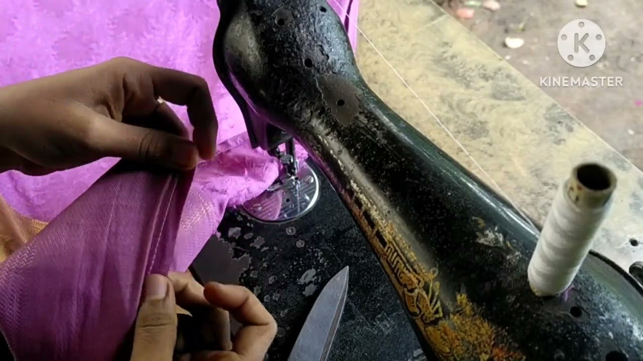 Bed cover stitching using old saree
