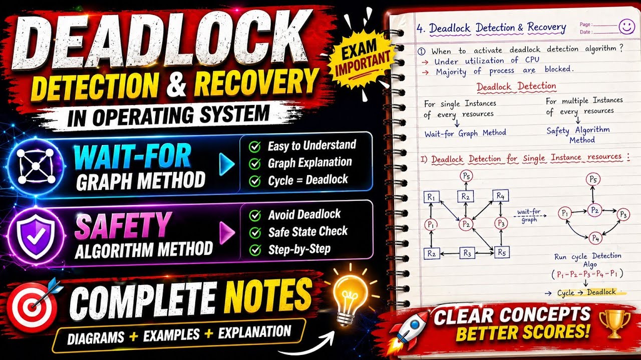 Deadlock Detection and Recovery in Operating system